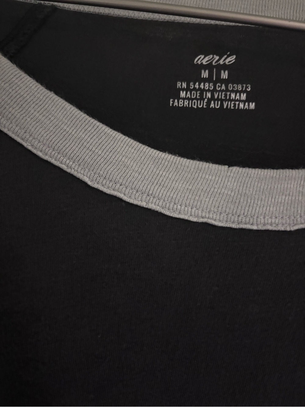 aerie Black Graphic 'Upstate Champions' Distressed Tee with Gray Trim - Picture 3 of 3